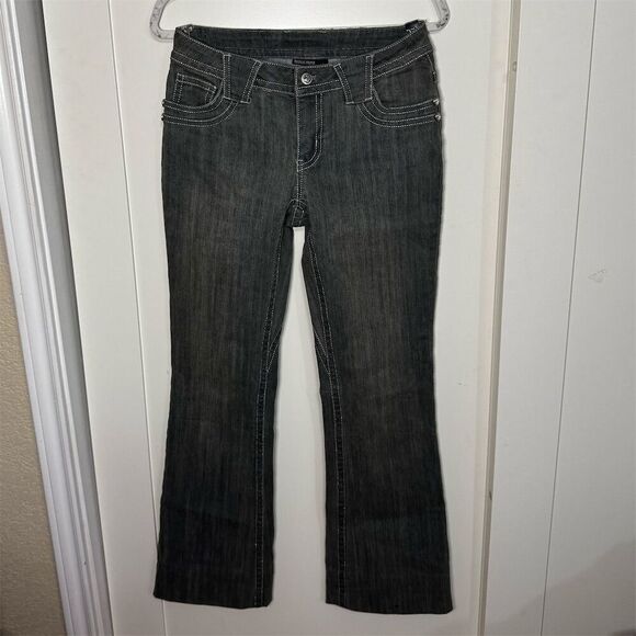 Boston Proper Women's Flare Jeans Size 4 Gray Wash Stretch Denim - Picture 1 of 12